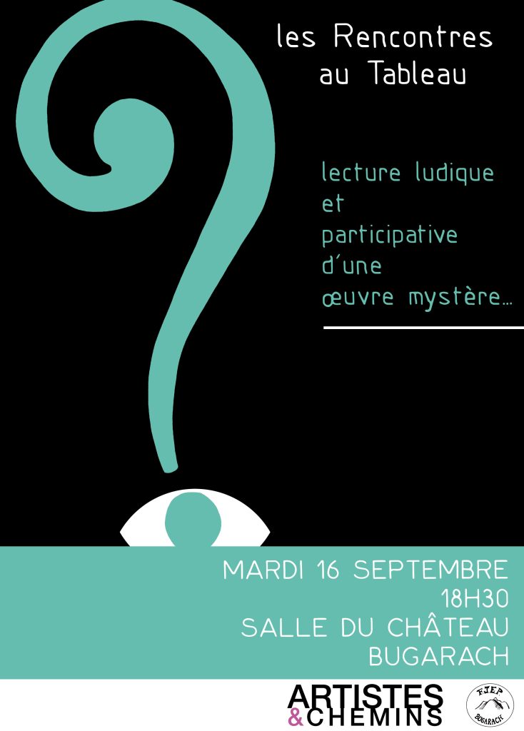 Affiche Les Rencontres au tableau des pages Hors les Murs du site du festival Artistes à suivre [Julien Lauber]